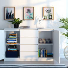 Komoda Dade, 140 cm, biela - 2