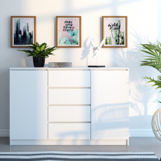 Komoda Dade, 140 cm, biela - 4