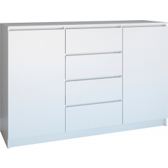 Komoda Dade, 140 cm, bílá 