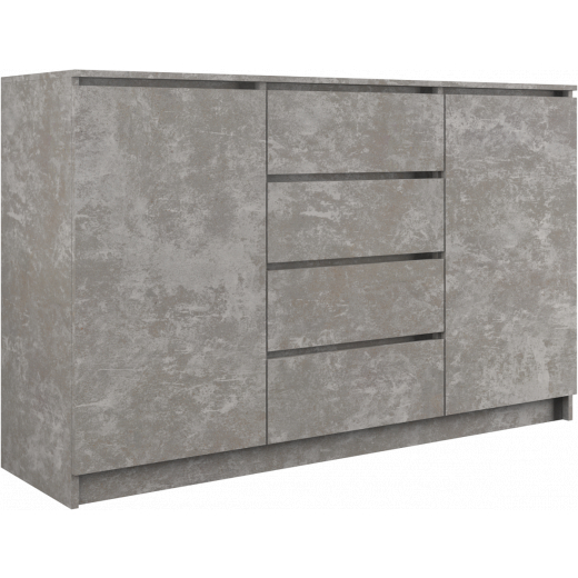 Komoda Dade, 140 cm, tmavý beton - 1
