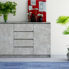 Komoda Dade, 140 cm, tmavý beton - 2