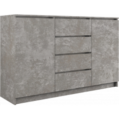 Komoda Dade, 140 cm, tmavý beton