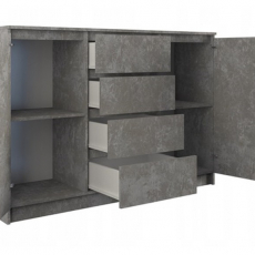 Komoda Dade, 97 cm, tmavý beton - 3