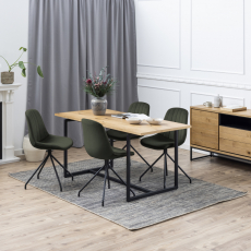 Komoda Dalarna, 150 cm, dub / černá - 2