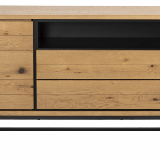 Komoda Dalarna, 150 cm, dub / černá - 3