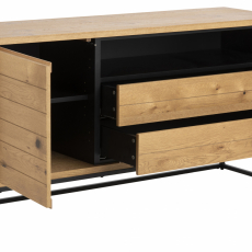 Komoda Dalarna, 150 cm, dub / čierna - 5
