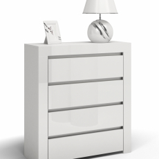 Komoda Deko D, 102 cm, bílá lesk - 3