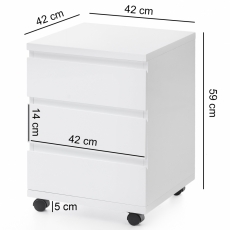 Komoda Dena, 59 cm, biela - 4