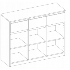 Komoda Eden, 120 cm, biela lesk - 3
