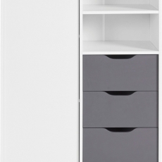 Komoda Frend, 125 cm, bílá/šedá - 2
