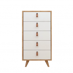 Komoda Frenzu, 103 cm, dub / biela
