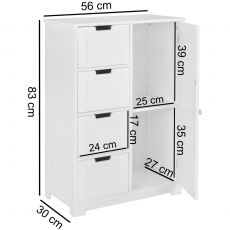 Komoda Irja, 83 cm, biela - 2