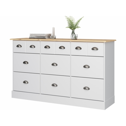 Komoda Lender, 134 cm, biela - 1