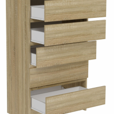 Komoda Malwa I, 120 cm, dub sonoma - 2