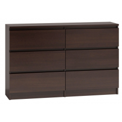 Komoda Malwa I, 120 cm, tmavě hnědá