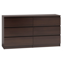 Komoda Malwa I, 138 cm, tmavě hnědá