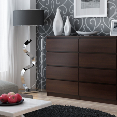 Komoda Malwa II, 120 cm, tmavo hnedá - 2