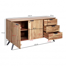 Komoda Mark, 145 cm, akát - 4