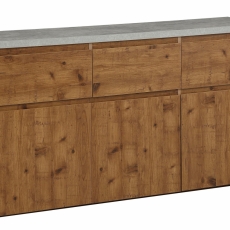 Komoda Mecan II., 150 cm, beton / dub - 1