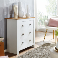 Komoda Miranda II, 81 cm, bílá - 3