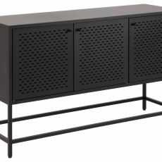 Komoda Newcastle, 125 cm, černá - 1