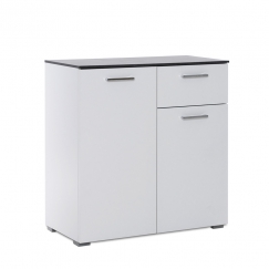 Komoda Perform, 80 cm, biela/betón