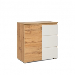Komoda Picture, 80 cm, dub/biela