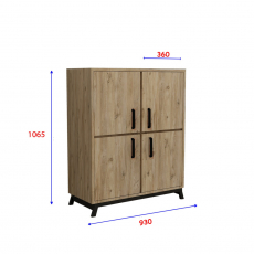 Komoda Retro, 107 cm, borovice - 5
