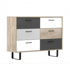 Komoda s 6 zásuvkami Florida, 120 cm