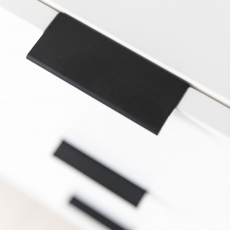 Komoda s dvermi a zásuvkami Copenhagen, 180 cm, biela/čierna - 5
