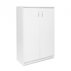 Komoda s dvoukřídlými dveřmi Haven, 111 cm, bílá