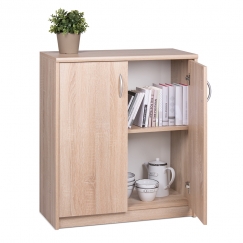 Komoda s dvoukřídlými dveřmi Haven, 85 cm, Sonoma dub