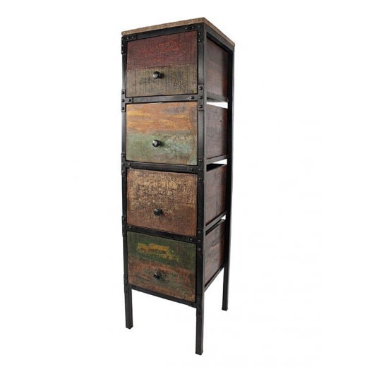Komoda se 4 zásuvkami Shabby, 127 cm - 1