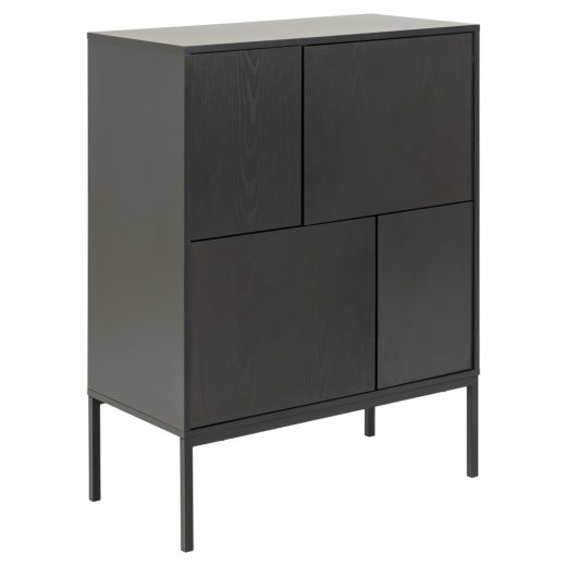 Komoda Seaford, 103 cm, černá - 1