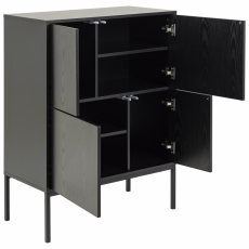 Komoda Seaford, 103 cm, černá - 8