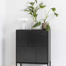 Komoda Seaford, 103 cm, čierna - 7