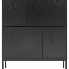 Komoda Seaford, 103 cm, čierna - 9