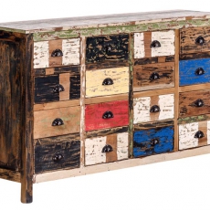 Komoda teaková so 16 zásuvkami Larisa, 154 cm - 1