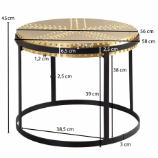 Konfereční stolek Alien, 58 cm, zlatá - 4