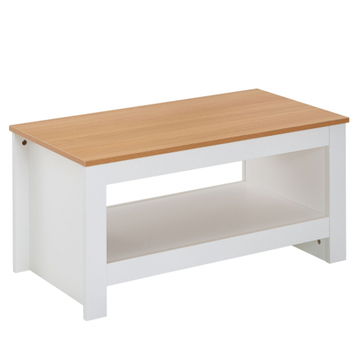 Konfereční stolek Deren, 85 cm, bílá - 1