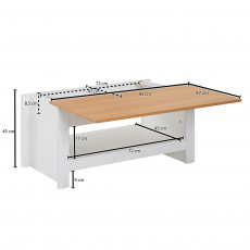 Konfereční stolek Deren II, 85 cm, bílá - 4