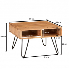 Konfereční stolek Emilia, 60 cm, akát - 4