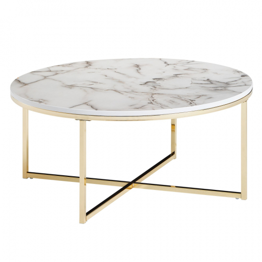 Konfereční stolek Lilly, 80 cm, bílá - 1