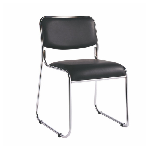 Konferenčná stolička Axo, textil, čierna - 1