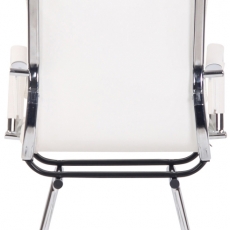 Konferenčná stolička Bedford, pravá koža, biela - 4