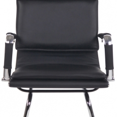 Konferenčná stolička Bedford, pravá koža, čierna - 1