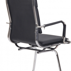 Konferenčná stolička Bedford, pravá koža, čierna - 3
