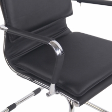 Konferenčná stolička Bedford, pravá koža, čierna - 5