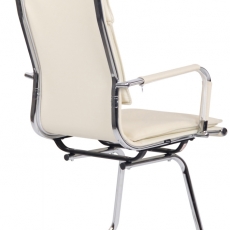 Konferenčná stolička Bedford, pravá koža, krémová - 3