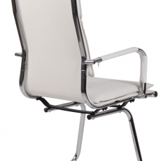Konferenčná stolička Bedford, syntetická koža, biela - 3